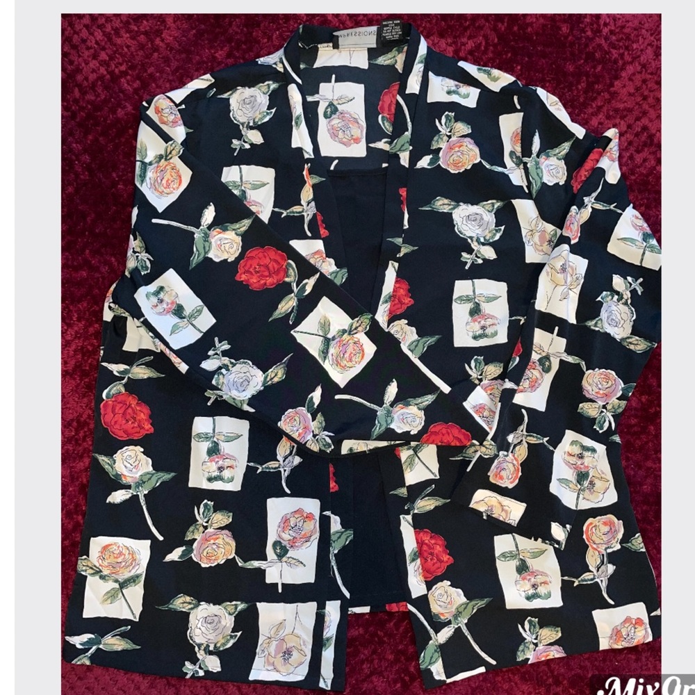 Shirt with Floral Overlay